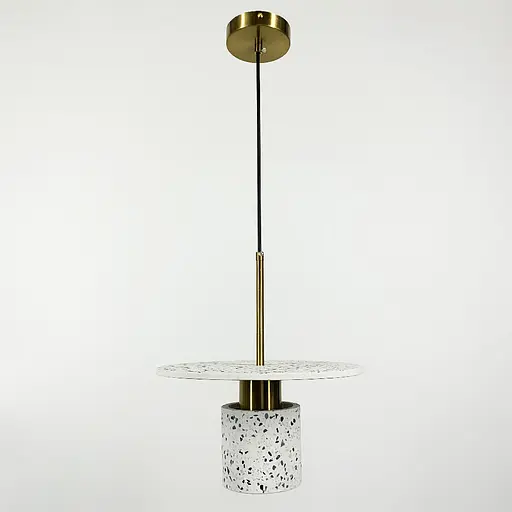 Подвес Terrazzo Cylinder с серым бетонным плафоном 30 см в стиле Ар-деко | Line F | Арт. MJ162-300 WT - фото 8