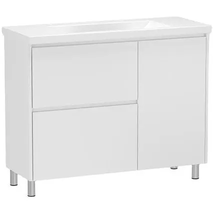 Тумба для підлоги RJ Forma-XO з умивальником Como K32-004-BOX 80 см Білий RJFU013-0180WHSET(RJFU013-0180WH+K32-004-BOX) Білий - фото 1