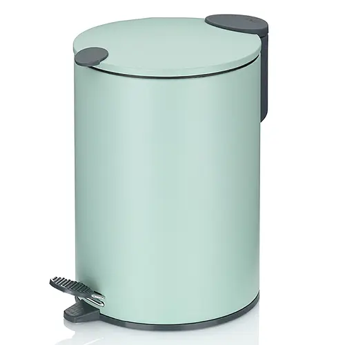 Ведро с педалью Mats, мятное, 3л (23616)