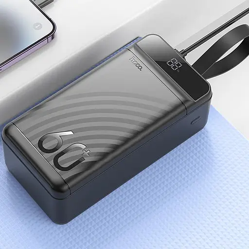 Портативний ЗП Power Bank Hoco J123C Element 22.5W+PD20W 60000 mAh Black - фото 5