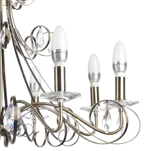 Люстра свеча Brille подвесная хрустальная E14 60W (BCL-413S/8) - фото 2