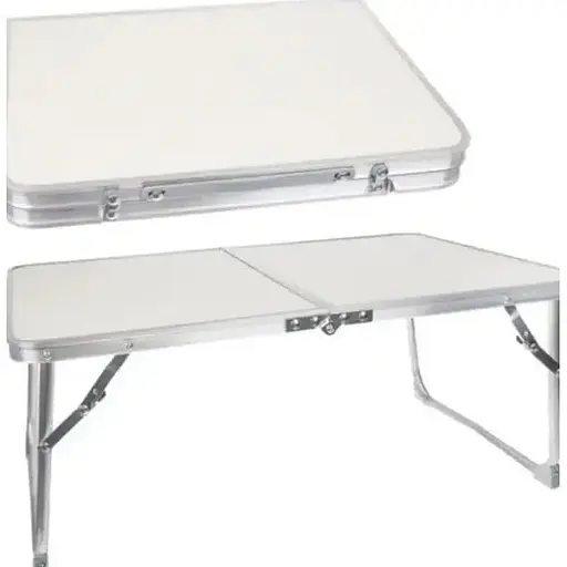 Складной походный туристический стол-чемодан TRIZAND 23428 60×40×26 см алюминиевый бежевый - фото 1