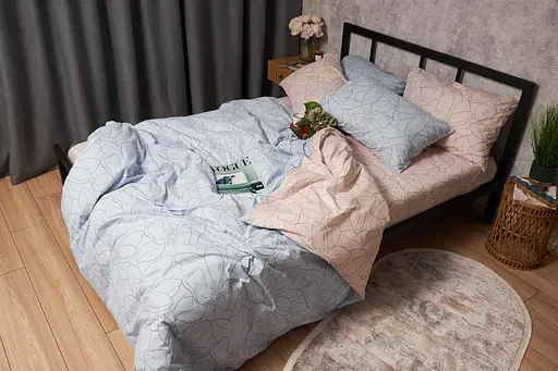 Комплект постільної білизни Moon&Star Бязь Gold Люкс Lily King Size 220x240 наволочки 2х50х70 - фото 3