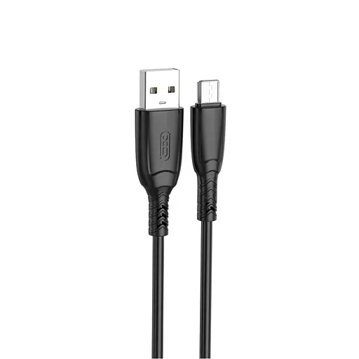 Кабель XO NB245 microUSB Suluo series silicone Data Cable 2.4A 1 м чорний