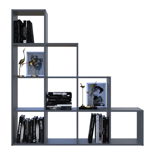 Стеллаж Doros Степь 4х4 Графит открытый 136.2х28.8х140.7 (41516167) - фото 4