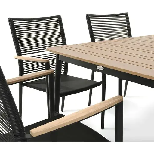 Комплект садовой мебели Di Volio Breno 6+1 черный/бежевый - фото 6