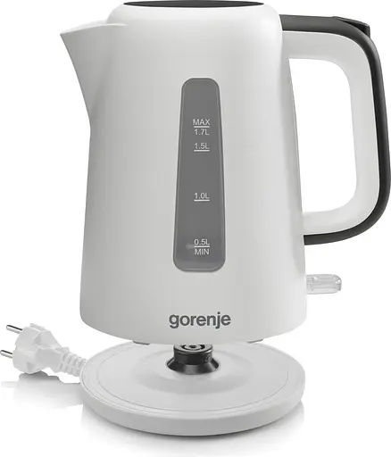 Gorenje Электрочайник 1.7 л, Strix контроль, пластик, белый - фото 5