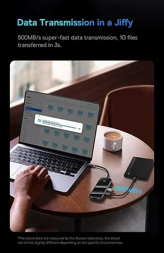 Конвертер - хаб Baseus AcmeJoy 5-Port Type-C адаптер WKJZ010213 - фото 7