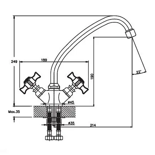 Змішувач для кухні Haiba ZEON 271 HB0428 - фото 2