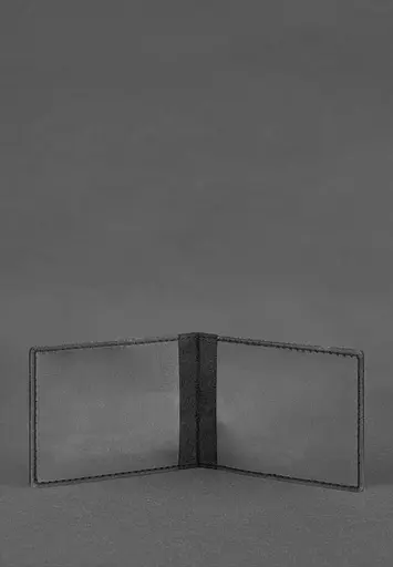 Кожаная обложка для удостоверения ветерана военной службы черная - фото 3