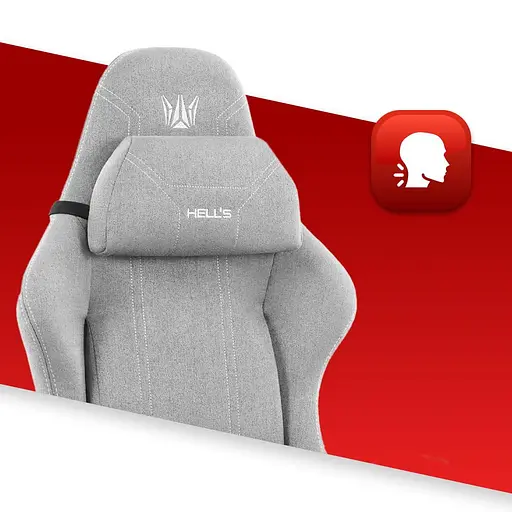 Компьютерное кресло Hell’s HC-1014 Grey-White ткань - фото 7