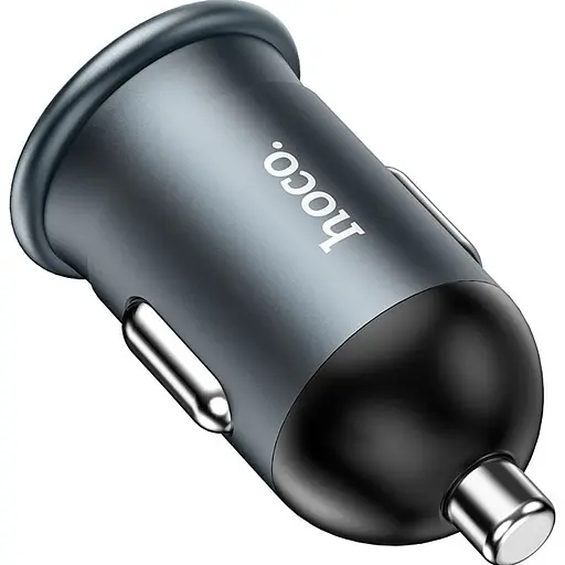 Автомобільний зарядний пристрій Hoco Z43 Mighty QC3.0 USB-A Metal Gray (761194) [151283] - фото 3