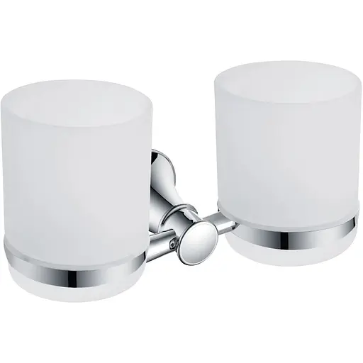 Склянка для зубних щіток подвійна Imprese Podzima Ledove ZMK01170124 хром - фото 1