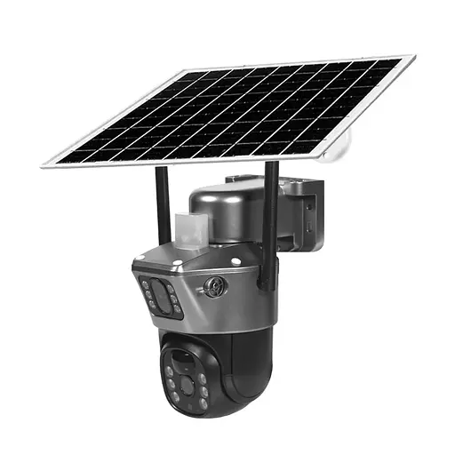 IP PTZ-видеокамера автономная с 4G и солнечной панелью Light Vision 2Mp+2Mp VLC-9192IG/2C (Solar) Silver f=4mm, на аккумуляторных батареях (75-00236)