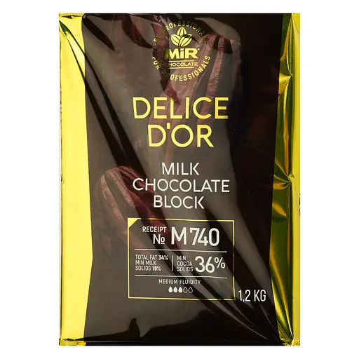 Шоколад молочний Delice D'or М740 блок 1.2 кг - фото 3