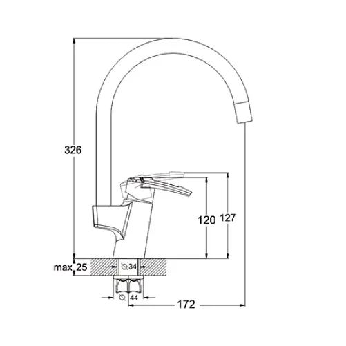 Змішувач для кухні Troya SWF4-A113 одноважільний 30412 - фото 2
