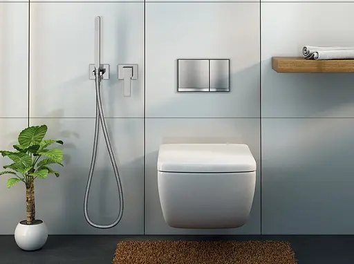 Набор гигиенического душа скрытого монтажа Kohlman Axis chrome QW135N, Хром - фото 2