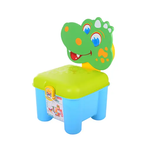 Конструктор IBLOCK, 46 деталей, 3в1, стул, 34x18x20 см