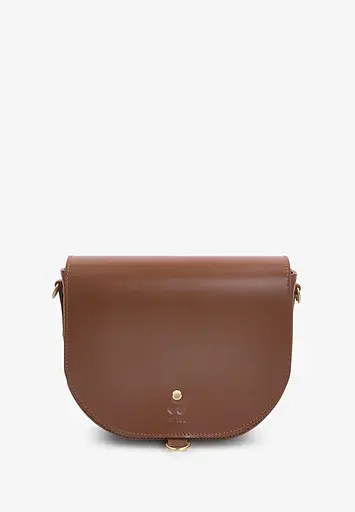 Жіноча шкіряна сумка Ruby L світло-коричнева гладка - фото 2