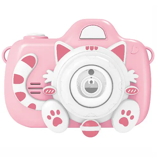 Фотокамера-генератор мильних бульбашок 1001 Kitty Children's camera Pink