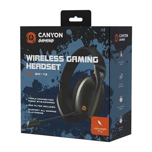 Навушники Canyon GH-13 Ego Wireless Gaming 7.1 Black (CND-SGHS13B) - фото 8