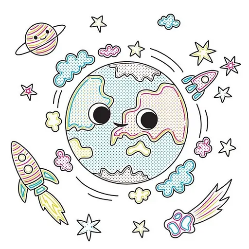 Дитяча книжка-розмальовка "У космосі" 1806012, 12 сторінок - фото 3