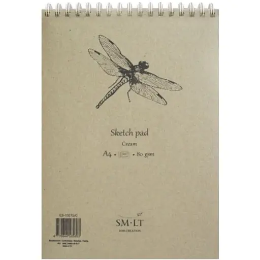 Альбом для ескізів на спіралі SM-LT Art Authentic А4 80г/м2 100л кремовий колір - фото 1