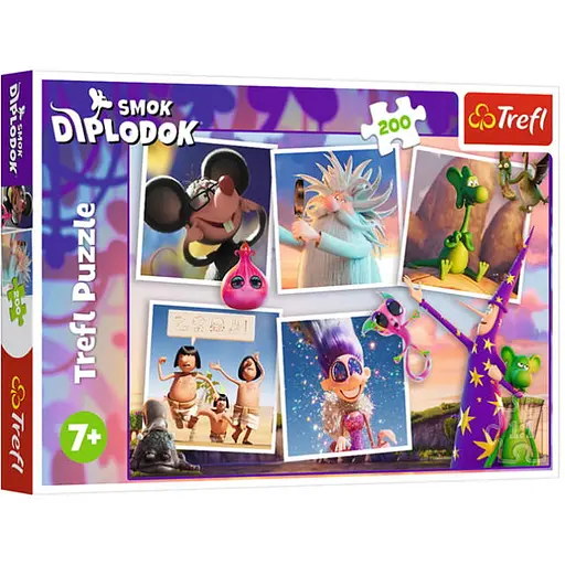 Пазл Trefl Пригоди дракона Диплодочок та чарівні світи 200 ел. (13322) - фото 1