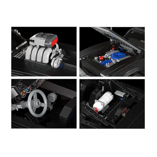 Конструктор дитячий Спортивний автомобіль Brick Set Black 1439 шт. - фото 6