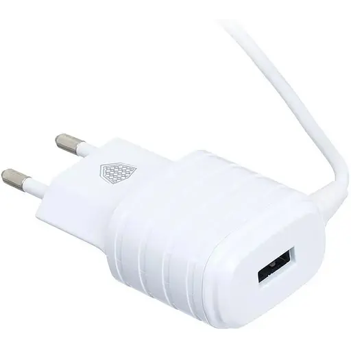 Мережеве заряджання Inkax CD-09 2.1A 1 USB + кабель Lightning Білий - фото 4