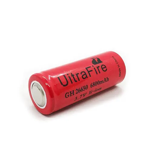Аккумулятор Ultra Fire 26650 6800mAh 3.7В (Красный) - фото 4