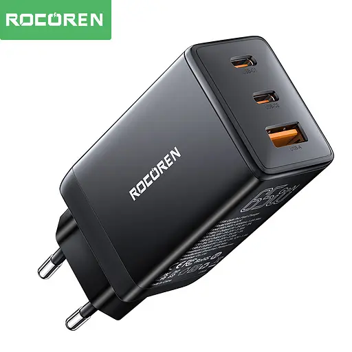Зарядний пристрій адаптер блок Rocoren 65 W G651A2CK GaN Pro Fast Charger - фото 1
