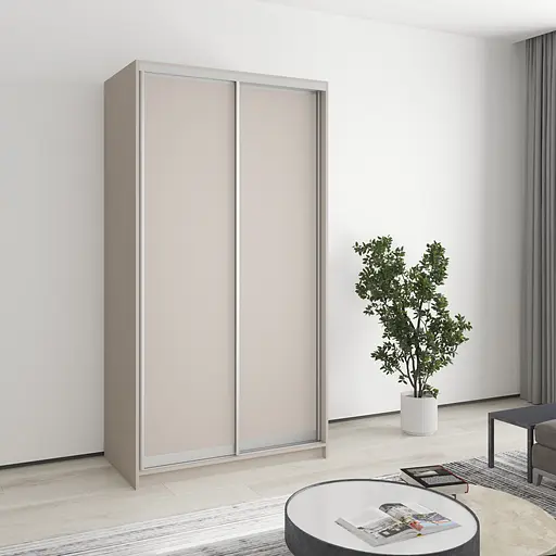 Шафа-купе дводверна MebelStar Стандарт AL 2ДСП 110x45x210 см Кашемір (MBS-2271)