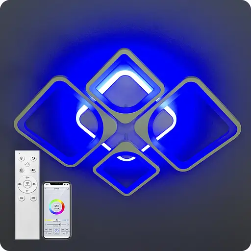 Люстра светодиодная 517 Light 3color с пультом 120Вт Белый (01672) - фото 7