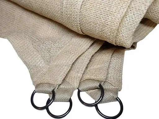 Тент навіс затінюючий Tentorium трикутний 4х7х8м Сітка (Бежевий) - фото 9