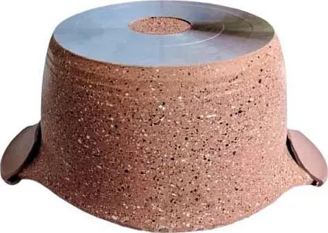 Каструля зі скляною кришкою O.M.S. Collection 3120 з гранітним покриттям 20 см 2.8 л Коричневий (Туреччина) - фото 4