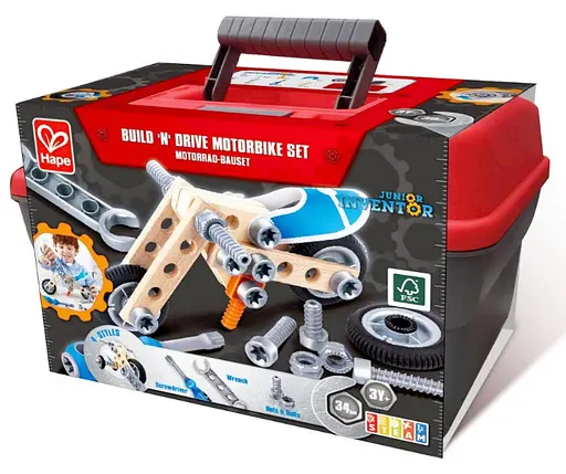 Конструктор Hape Мотоцикл 34 детали E3037 - фото 6