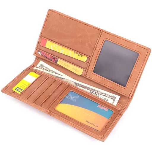 Гаманець унісекс у вінтажній натуральній шкірі. Vintage 18.2х9х1.5 см acs0029590 - фото 6