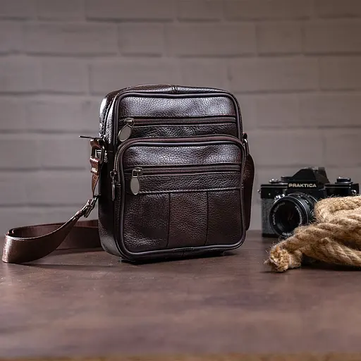 Сумка кожаная мужская Vintage 16,5х19,5х6 см sum0012331 - фото 3