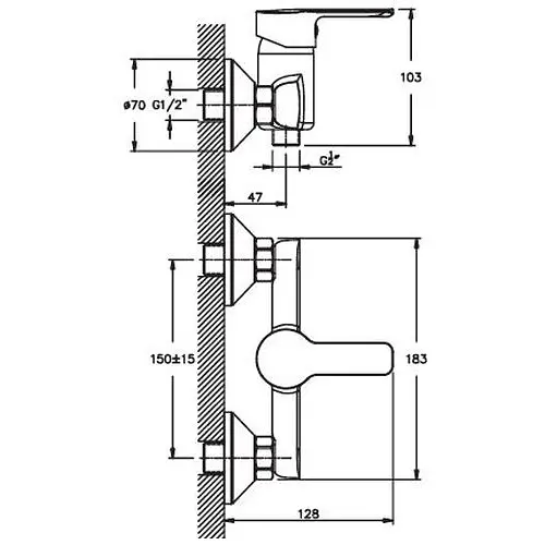 Смеситель для душа Haiba MARCO 003 (HB0875) - фото 2
