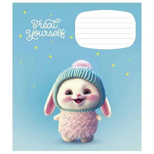 Зошит учнівський "Cute little animals" 012-3333K-1 в клітинку, 12 аркушів