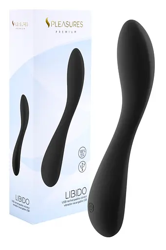 Вібратор Pleasures Premium Libido 19.5 см чорний - фото 5