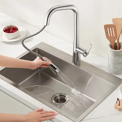Висувний кухонний змішувач Xiaomi MiJia Pull-out Kitchen Faucet S1 (MJCLSCFLT01DB) - фото 4