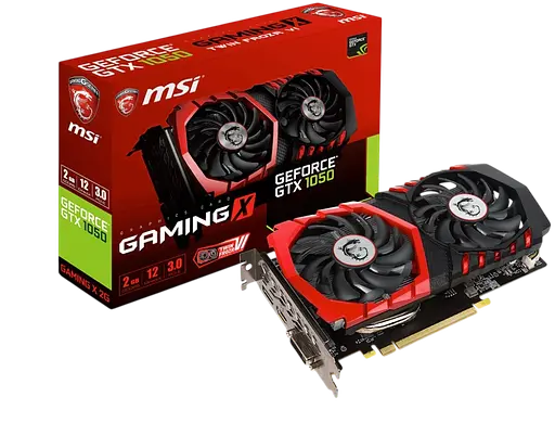 Видеокарта GeForce GTX 1050 2GB MSI Gaming X (GTX 1050 GAMING X 2G) Б/У - фото 1