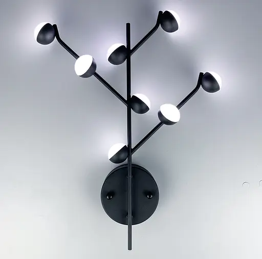 Настінне бра-молекула в чорному корпусі Line F WSP 06/8 BK - фото 1