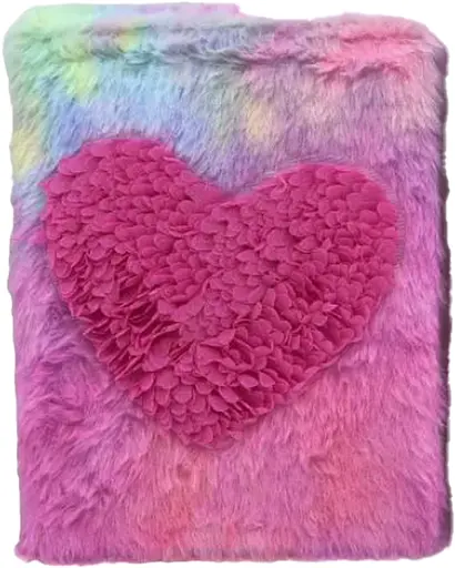 Блокнот пухнастий Серце об’ємне, А5, 80 аркушів, клітинка (В асортименті)