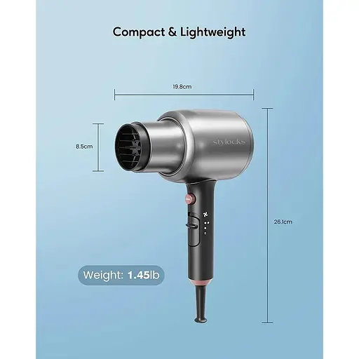 Фен Stylocks з дифузором та концентратором повітряного потоку - фото 3