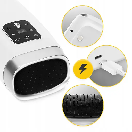 Масажер для рук 4FIZJO Ultra багатофункціональний, з підігрівом White (P-5905973403511) - фото 2