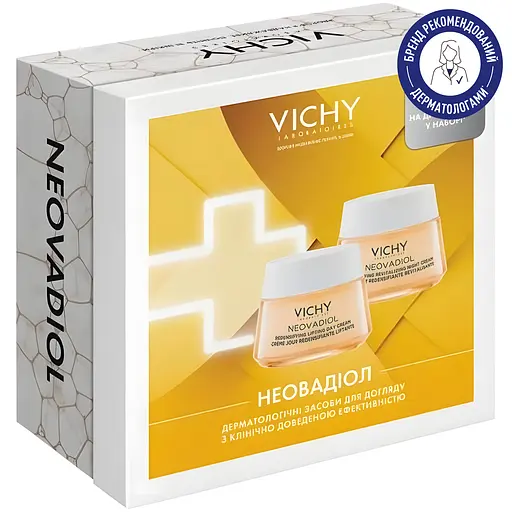 Набор Vichy Neovadiol Peri-Menopause: Дневной крем-уход для лица 50 мл + Ночной антивозрастный крем-уход 50 мл - фото 2
