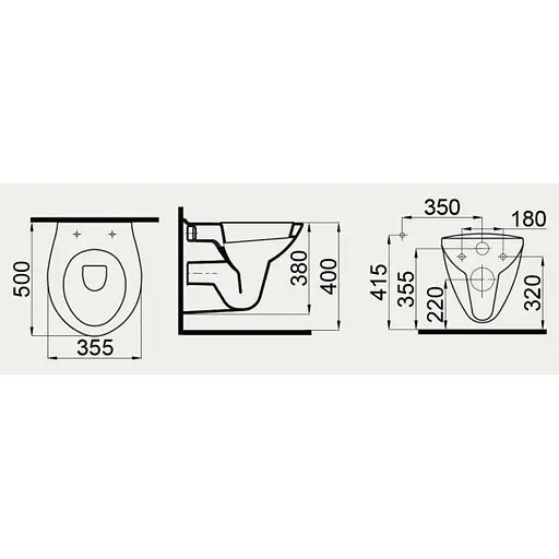 Унитаз подвесной Idevit Samanyolu 1004-0616, Белый - фото 3